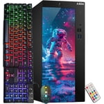 AXOII Custom RGB Desktop PC, Intel Core i5 Processor, 16GB RAM, 256GB SSD, Wi-Fi, Bluetooth, 4K Support, HDMI, DisplayPort, Windows 11 Pro Refurbished