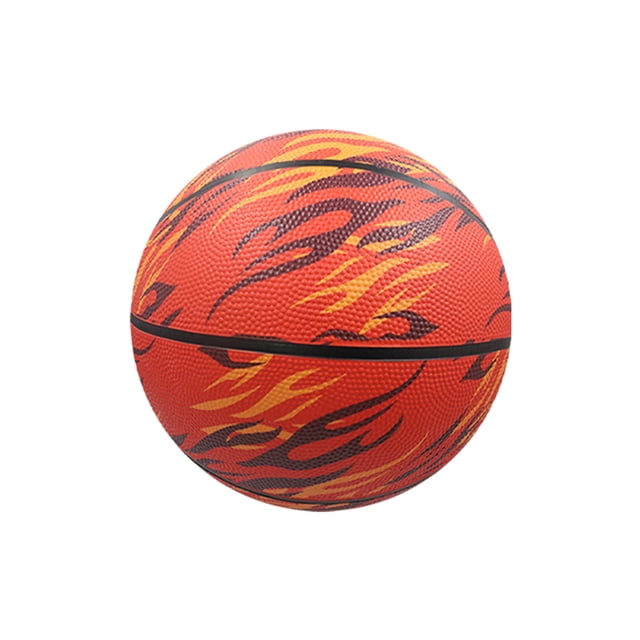 Transemion Elastic Unisex 7 Basketball Balanced Inner Pressure No Leakage PU Training Basketball Match Red- size 5 1Set