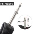 thumbnail image 3 of Unique Bargains 3 Pcs 700x23/25C Black Bike Inner Tube Rubber Long Straight Valve Bicycle MTB Inner Tubes 48mm, 3 of 6