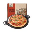 thumbnail image 1 of Chef Pomodoro Poêle à Pizza en Fonte Pré-Assaisonnée de 15 Pouces avec Poignées, 1 of 5