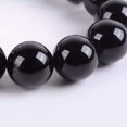thumbnail image 2 of Angelstones Bracelet Extensible Unisexe en Perles Rondes de 10 mm en Tourmaline Noire Naturelle, 2 of 2