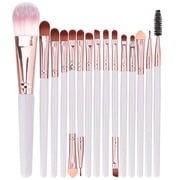 EGNMCR Makeup Brushes 15 Pcs Makeup Brush Set Tools Make-up Toiletry Kit Wool Make Up Brush Set Makeup Brush