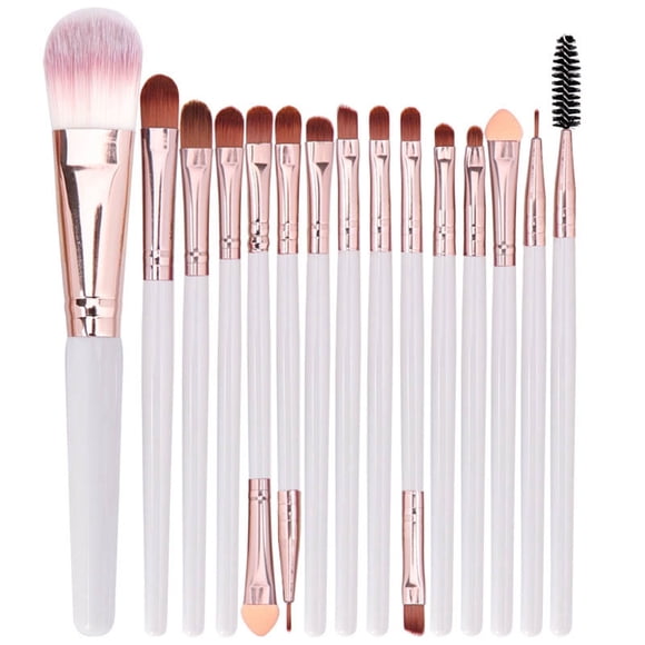 RKSTN Pinceau de Maquillage 15 Pcs Ensemble de Pinceaux de Maquillage Outils Trousse de Maquillage Trousse de Toilette Laine Ensemble de Pinceaux de Maquillage