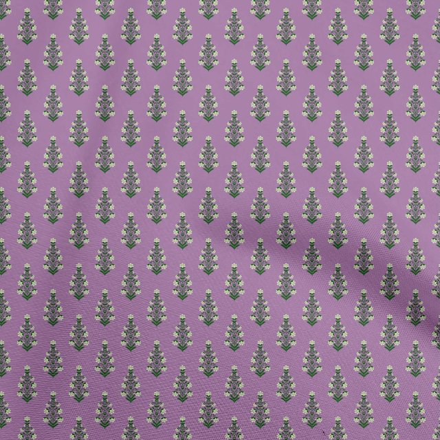 oneOone Velvet Purple Fabric Asian Block Craft Projects Decor Fabric Printed By The Yard 58 Inch Wide