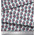 thumbnail image 3 of Soimoi Polyester Crepe Fabric Leaves & Floral Block Fabric Prints by Yard 52 Inch Wide, 3 of 4
