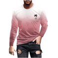 thumbnail image 2 of RXIRUCGD T-Shirt à Col Rond pour Hommes, Décontracté, Mode, Imprimé, Manches Courtes, Chandail, Rose, Taille : TG, 2 of 5