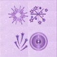 thumbnail image 1 of Ahgly Tapis d'Intérieur Lavable en Machine Carré Transitionnel Heliotrope Violet, 6 Pieds Carré, 1 of 7
