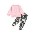 thumbnail image 4 of Fortune Toddler Girls Fall Outfits Baby Pullover Sweatshirt  Camouflage Pants Set, 4 of 9