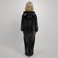 thumbnail image 4 of Pyjama d'Hiver pour Filles Combinaison à Capuche à Manches Longues pour Filles Pyjama Uni pour Chaleur Hivernale Décontractée Combinaison à Manches Longues, 4 of 6