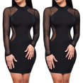 thumbnail image 3 of Women Bodycon Dress Evening Party Dress Cocktail Club Short Mini Dress, 3 of 5