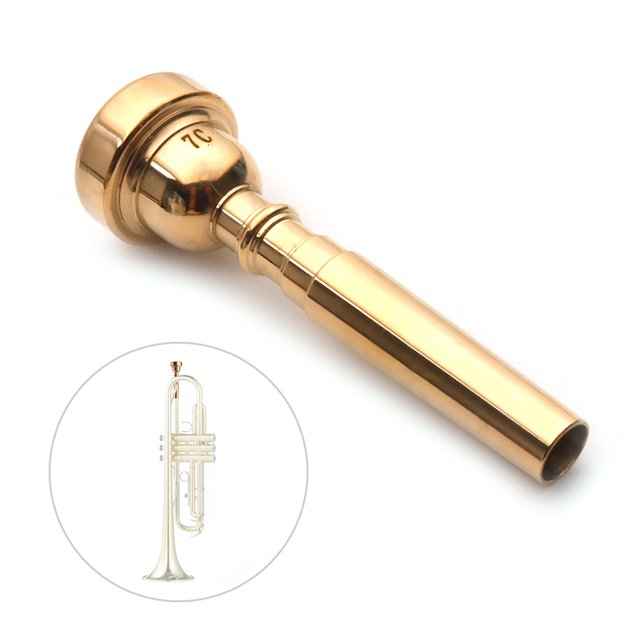 Labymos Embouchure de Trompette Accessoires pour Instruments de Musique Plaqué Or 7C