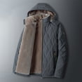 thumbnail image 4 of Windproof Jacket men Solid Casual Thicken Hooded Zipper Winter Keep Warm Windproof Jacket Coats, 4 of 6