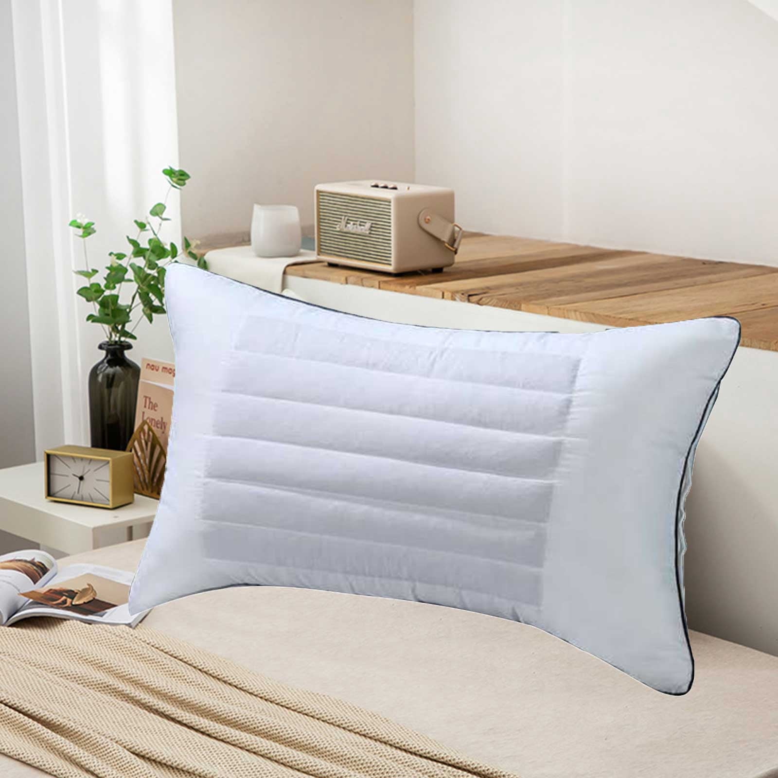 Danhjin Nylon Pillows Core Hotel-grade Pillow Core Soft And Supportive Down Bed Pillow Suitable for Back Side And Stomach Sleepers Made Of-friendly Fabric