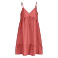 thumbnail image 4 of Kyusrd Robes d'Été à Bretelles pour Femmes 2025 Sans Manches à Col en V Mini Robe Chemise Décontractée Taille Haute Plissée Bohème à Volants Ligne A Robes d'Été, 4 of 9