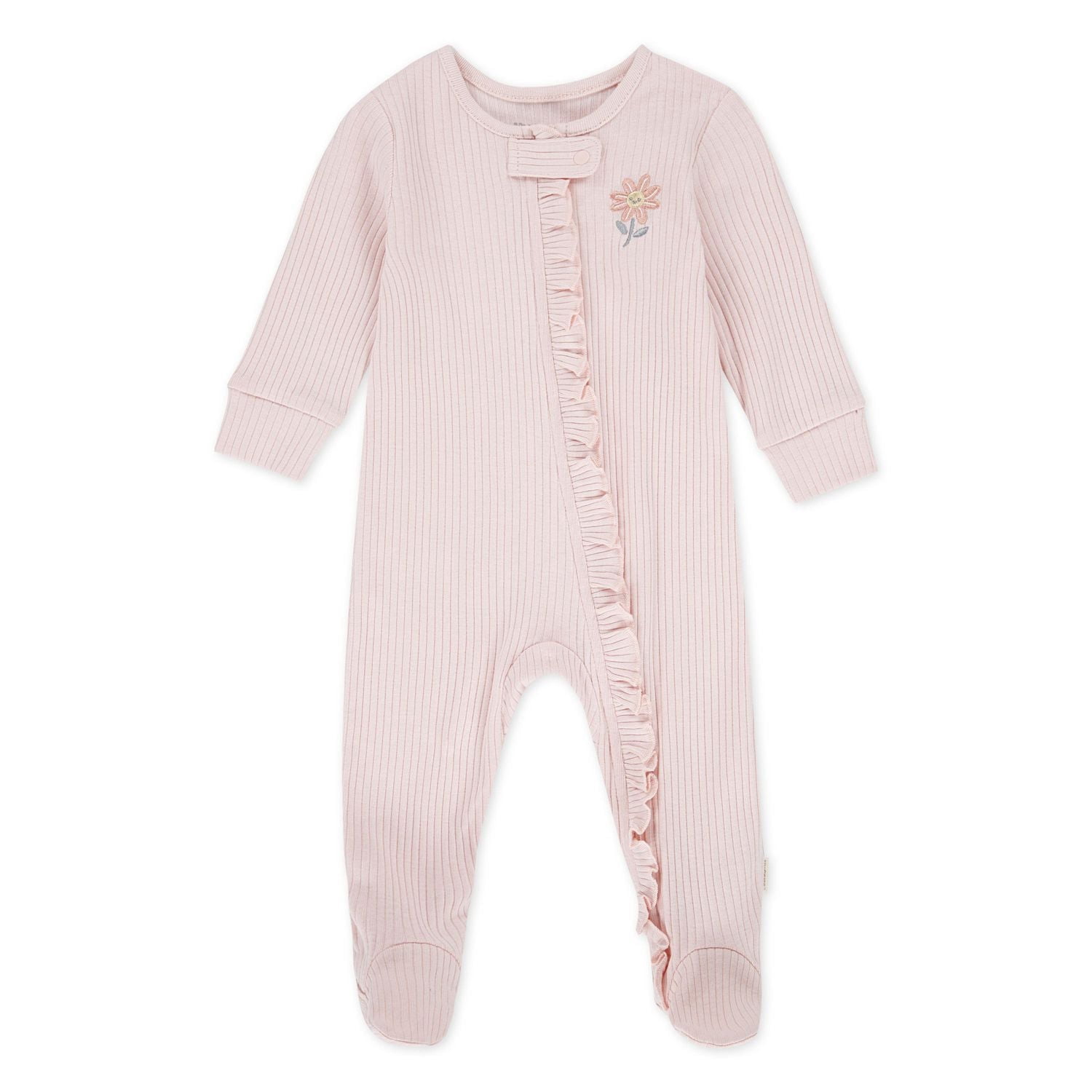 Huggies® Baby Girls' Layette Organic Cotton Ruffled Footed Coverall