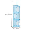 thumbnail image 4 of SKISUNO 1Pcs Reusable Hanging Storage Mesh Bags Sky Blue Collapsible For Field Camping University Dormitory, 4 of 8