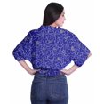 thumbnail image 4 of Moomaya Hauts à Manches Boxy Imprimés pour Femmes, Col en V, Taille Élastique, Kimono, 4 of 4