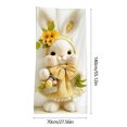 thumbnail image 3 of Easter Beach Towel Holiday Party Layout Outdoor Beach Towel Microfiber Bunny, 3 of 6
