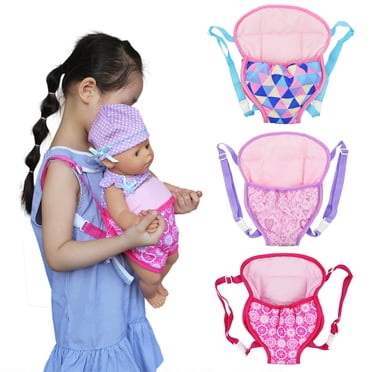 Lubelski Doll Backpack Printing Doll Accessories Thick Baby Doll Carrier Backpack with Straps for 18 Inch Dolls