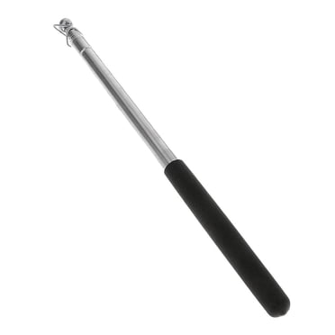 jinwen 1.2M/1.6M Stainless Steel Telescopic Flagpole For Banner Flag Collapsible POLE Black 1.6M