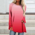thumbnail image 2 of AherBiu Womens Tops 2024 Long Sleeve Casual Shirts Flowy Gradient Color Loose Fitting Fall Tops Tunics, 2 of 5