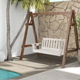 thumbnail image 4 of Gymax Balançoire de Porche 54 Pieds' en HDPE pour Extérieur, Chaise Suspendue de Patio avec Porte-Gobelet et Chaîne Ajustable, 4 of 10