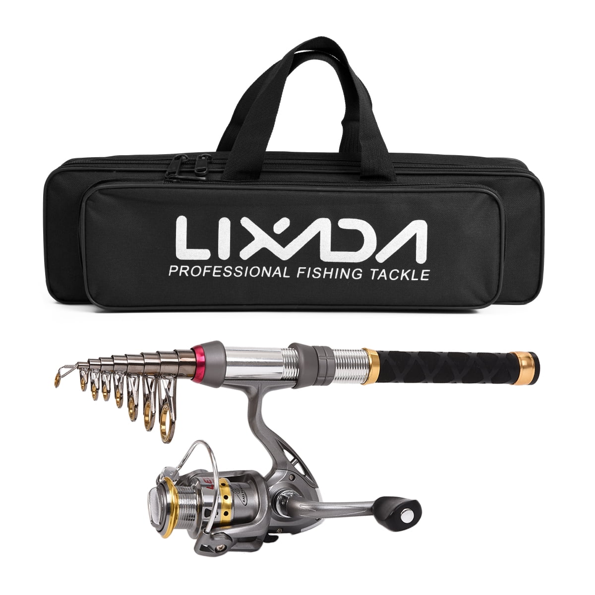 Fishing Rod Reel Combo Carbon Fiber Telescopic Fishing Pole Spinning Reels Fishing Carrier Bag for Travel Fishing