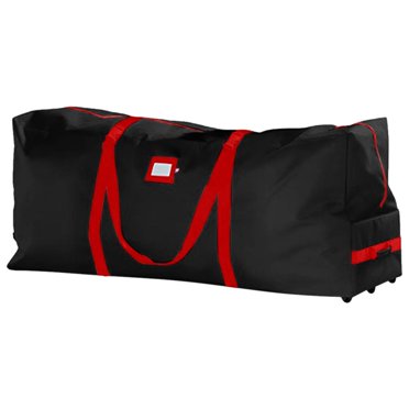 simhoa Delicacy Kitchen Rolling Large Christmas Tree Storage Bag, with Wheels & black