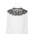 thumbnail image 3 of INSPIRE CHIC Detachable Fake Collar, Semi-Sheer Embroidery Mini Cape Neck Ruff for Blouse Black-2, 3 of 5