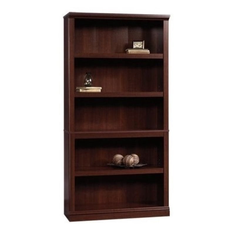Bowery Hill 5 Shelf Bookcase in Select Cherry