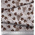 thumbnail image 2 of Soimoi Tissu Poly Georgette Feuilles & Raisins Imprimé Tissu de Couture au Mètre 42 Pouces de Large, 2 of 3
