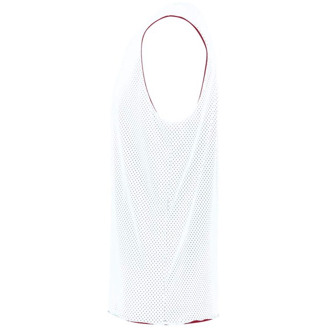 ASI 2XL 161.408. Adulte Maille Tricot 2.0 Réversible Jersey & 44; Écarlate & Blanc - 2XL