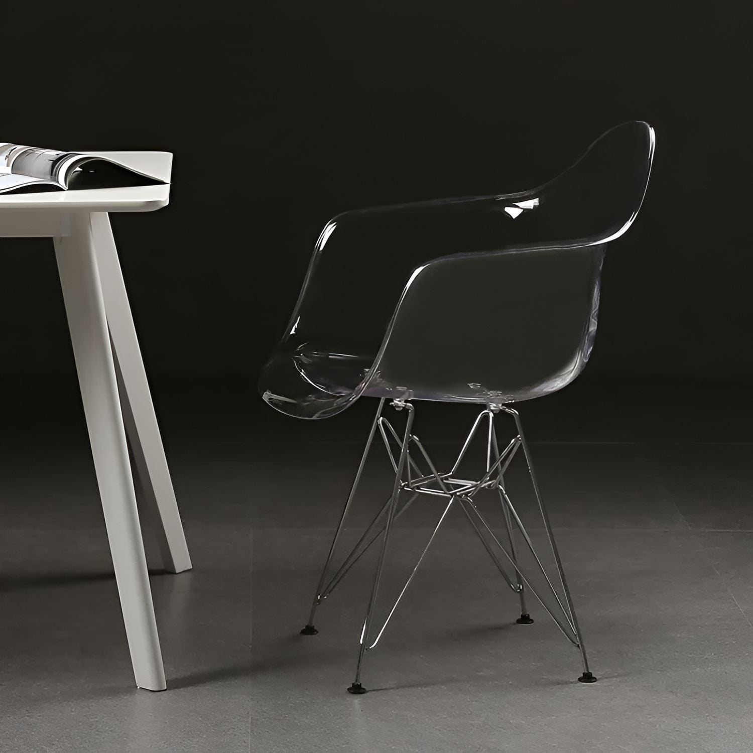 Heavenly Collection <br>Seau en Acrylique Métal Chaise Salle à Manger