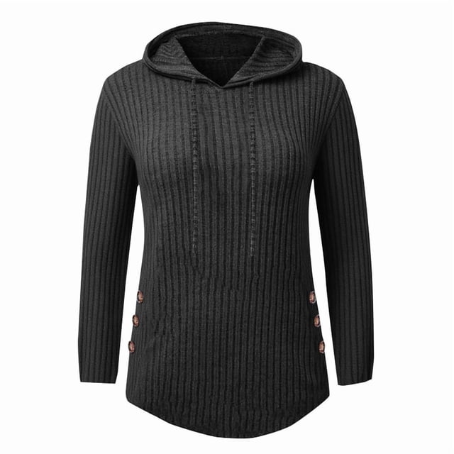 Womens Hoodies Oversized Sweatshirts Long Sleeve Shirts Sweaters Fall Pullovers Tops Black XL