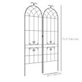 thumbnail image 3 of Outsunny 2 Pcs Garden Trellis for Climbing Plants, Outdoor Metal Trellis, 3 of 10