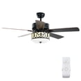 thumbnail image 1 of Costway 52" Ceiling Fan W/Light Reversible Blade Adjustable Speed Remote Control Black, 1 of 10