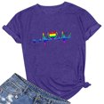 thumbnail image 1 of RKSTN T-Shirts Fierté Femmes T-Shirts Graphiques Arcs-en-Ciel T-Shirts LGBT T-Shirts Décontractés Col Rond Manches Courtes Hauts, 1 of 3