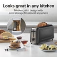 thumbnail image 2 of Hamilton Beach Extra Wide Long Slot 2 Slice Toaster, Browning Control With 7 Shades, Bagel Function, Cancel Button & Auto Shutoff, Modern Slim Design Fits Any Space, Black (22989), 2 of 9