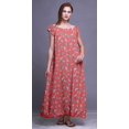 thumbnail image 3 of Bimba Robe Longue Maxi Imprimée pour Femmes en Rayonne, Vêtement de Nuit à Manches Courtes, 3 of 4