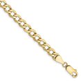 thumbnail image 1 of 10k Yellow Gold 5.25mm Curb Link Chain Bracelet, 1 of 5