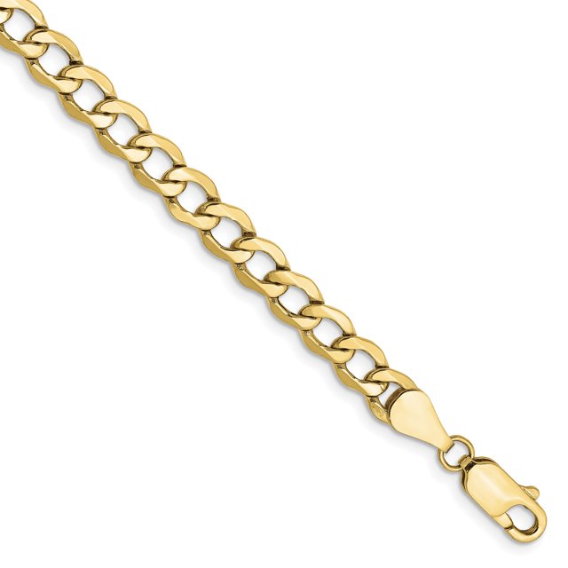 10k Yellow Gold 5.25mm Curb Link Chain Bracelet