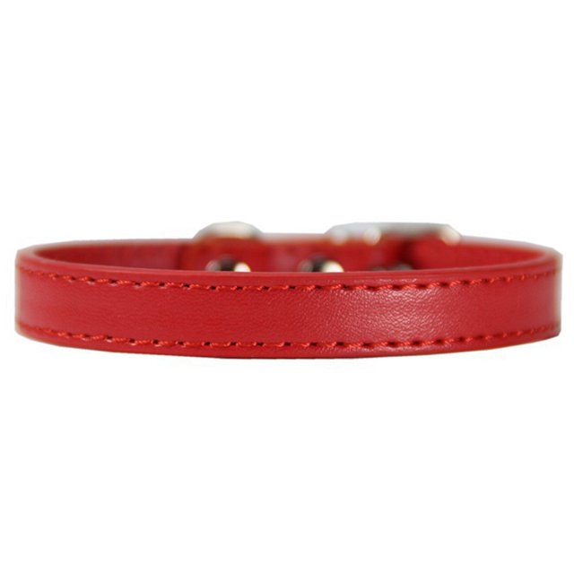 Faux Leather Collar Metal Buckle Pet Collar Adjustable Pet Collar for Small Dogs
