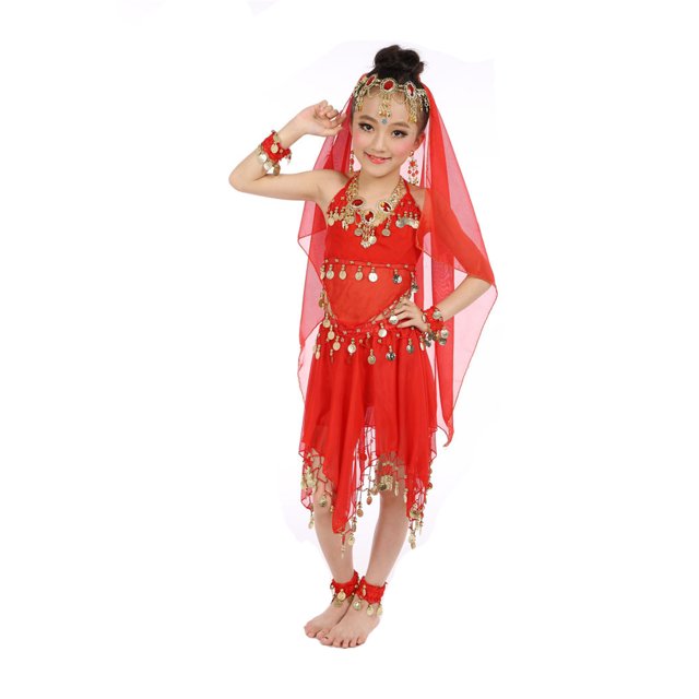 TZEWGL Belly Dancing Dance Performance Summer Clothes Outfit Sets For Kid 2 Piece Sets For Kids size 4-17T
