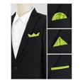 thumbnail image 4 of INSPIRE CHIC Men's Pocket Squares Solid Color Handkerchiefs for Wedding Party Lime, 4 of 4