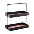 thumbnail image 1 of Cosmetic Cases 2 Tier Countertop Organizer For Bathroom Counter Shelf Serving Tray Cosmetic Perfume Storage Rack Kitchen Rack Bathroom Accessories Organizer Rectangle Black, Cosmetic Cases for Women, 1 of 8