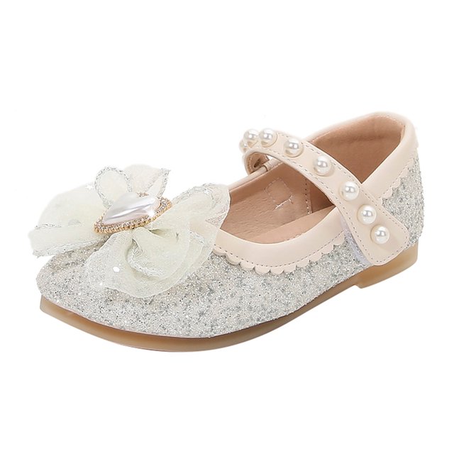 B91xZ Chaussures de Robe pour Petite Fille, Chaussures de Princesse Pailletées, 2.5