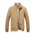 thumbnail image 1 of Dvkptbk Veste Décontractée pour Homme à Col Montant Veste de Printemps Automne Veste à Fermeture Éclair Veste à Manches Longues Veste Ajustée Veste Légère, 1 of 3