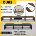thumbnail image 4 of WESTREE Support Surélevé Triple pour Moniteur, Support de Moniteur Extra Long pour 3 Moniteurs, Support Double pour Moniteur avec Longueur et Angle Réglables, Surélevé de Rangement de Bureau à 3 Tablettes pour Moniteur, Écran d'Ordinateur, Portable, 4 of 15