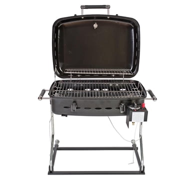 Faulkner Barbecue 51307 Propane; Flamme; 12000 BTU; Rectangulaire; Revêtement en Poudre; Noir; Acier; Sans Adaptateur LP
