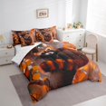 thumbnail image 2 of Red Panda Bed Set in a Bag 7 Pcs,Natural Cute Wild Animal Snowy Bedding Set,Fall Maple Leaves Botanical Tree Orange Brown Comforter with Fitted,Flat Sheet,Pillowcase,Pillow Covers,King, 2 of 5